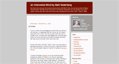 Desktop Screenshot of mattsederberg.blogspot.com