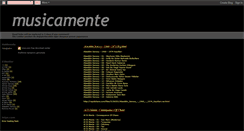 Desktop Screenshot of musicamente-mp3.blogspot.com