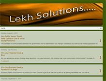 Tablet Screenshot of lekhsolutions.blogspot.com