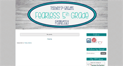 Desktop Screenshot of fearless5thgrade.blogspot.com