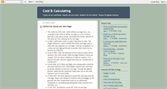 Desktop Screenshot of coldandcalculating.blogspot.com