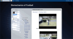 Desktop Screenshot of biomechanicsoffootball.blogspot.com