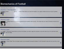 Tablet Screenshot of biomechanicsoffootball.blogspot.com