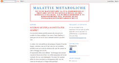 Desktop Screenshot of malattiemetaboliche.blogspot.com
