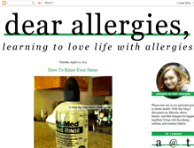 Tablet Screenshot of dearallergies.blogspot.com