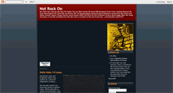 Desktop Screenshot of not-rock-on.blogspot.com