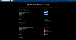 Desktop Screenshot of dehoyosfamilytree.blogspot.com