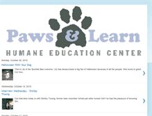 Tablet Screenshot of pawsandlearnhumane.blogspot.com