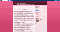 Desktop Screenshot of mady-unterwegs.blogspot.com