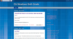 Desktop Screenshot of elkmeadowssixthgrade.blogspot.com