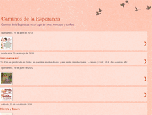 Tablet Screenshot of caminosdelaesperanza.blogspot.com