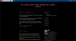 Desktop Screenshot of inlovewiththesoundofyourvoice.blogspot.com