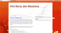 Desktop Screenshot of beasiswakerja.blogspot.com