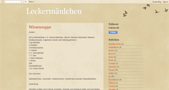 Desktop Screenshot of leckermaeulchen.blogspot.com