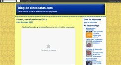 Desktop Screenshot of blog-cincopatas.blogspot.com