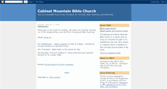 Desktop Screenshot of cabinetmountainbiblechurch.blogspot.com