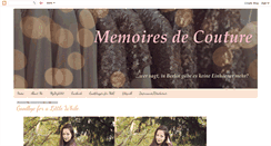 Desktop Screenshot of memoiresdecouture.blogspot.com