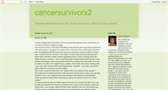 Desktop Screenshot of cancersurvivorx2.blogspot.com