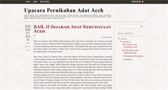 Desktop Screenshot of pernikahan-adat-aceh.blogspot.com