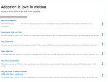 Tablet Screenshot of adoptionisloveinmotion.blogspot.com