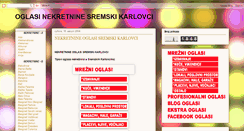 Desktop Screenshot of nekretninesremskikarlovci.blogspot.com