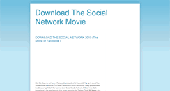 Desktop Screenshot of downloadthesocialnetwork.blogspot.com