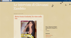 Desktop Screenshot of leintervistedigiovannizambito.blogspot.com