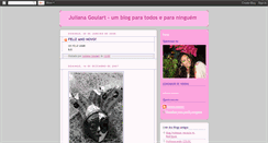 Desktop Screenshot of julianagoulart.blogspot.com