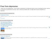 Tablet Screenshot of depressionfree.blogspot.com