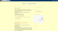 Desktop Screenshot of jer1pro-life.blogspot.com