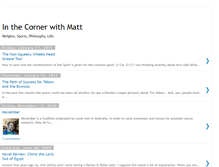 Tablet Screenshot of inthecornerwithmatt.blogspot.com