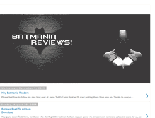 Tablet Screenshot of batmaniareviews.blogspot.com