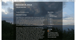 Desktop Screenshot of becauseofjesus.blogspot.com