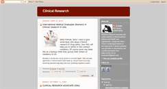 Desktop Screenshot of clinicalresearchdrugsafety.blogspot.com