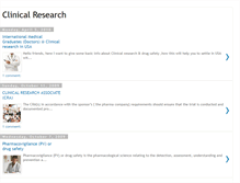 Tablet Screenshot of clinicalresearchdrugsafety.blogspot.com