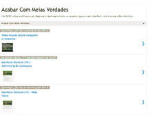 Tablet Screenshot of acabarcommeiasverdades.blogspot.com