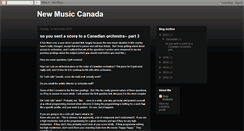 Desktop Screenshot of canadanewmusic.blogspot.com