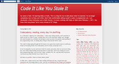 Desktop Screenshot of codeitlikeyoustoleit.blogspot.com