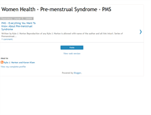 Tablet Screenshot of pre-menstrualsyndrome-pms.blogspot.com