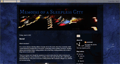Desktop Screenshot of memoirsofasleeplesscity.blogspot.com