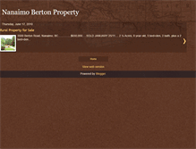 Tablet Screenshot of nanaimobertonproperty.blogspot.com