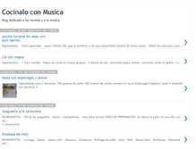 Tablet Screenshot of cocinaloconmusica.blogspot.com