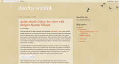 Desktop Screenshot of doofuswabbit.blogspot.com