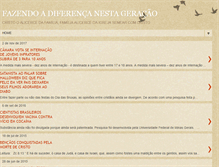 Tablet Screenshot of fazendoadiferencanestageracao.blogspot.com