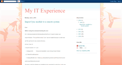 Desktop Screenshot of myitexperience.blogspot.com