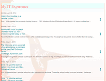 Tablet Screenshot of myitexperience.blogspot.com