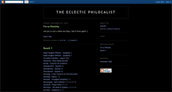 Desktop Screenshot of eclecticphilocalist.blogspot.com