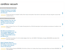 Tablet Screenshot of cordlessvacuum-review.blogspot.com