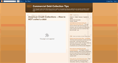 Desktop Screenshot of commercialdebtcollectiontips.blogspot.com