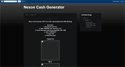 Desktop Screenshot of nexon2011.blogspot.com